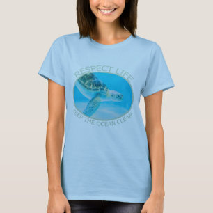 Camiseta Respetar la vida, mantener limpio el océano