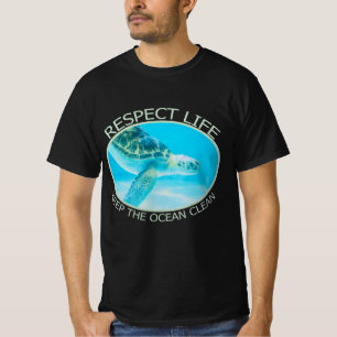 Camiseta Respetar la vida, mantener limpio el océano