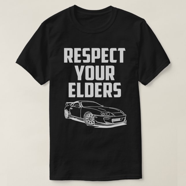 Camiseta Respete a sus mayores MK IV TOYOTA SUPRA (Diseño del anverso)