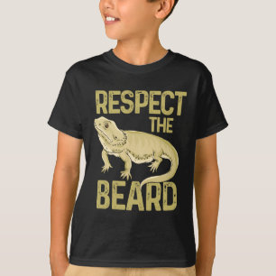 Camiseta Respete el animal barbudo del reptil del dragón d