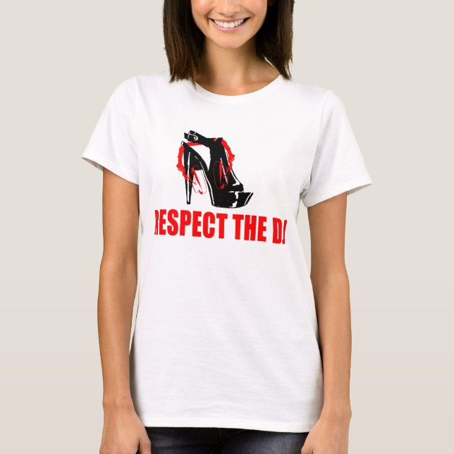 Camiseta Respete el DJs femenino (Anverso)