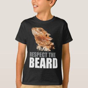 Camiseta Respete el dragón barbudo divertido de la barba