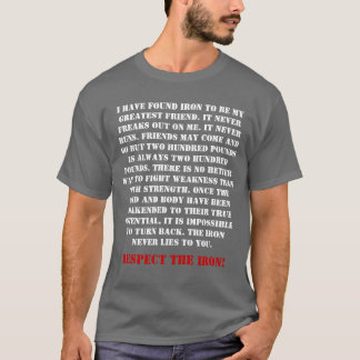 Camiseta Respete el frente del hierro
