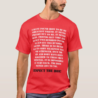 Camiseta Respete el ROJO del frente del hierro