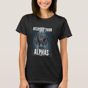 Camiseta Respete Su Alphas Funny Alpha Cringe Werewolf Wo