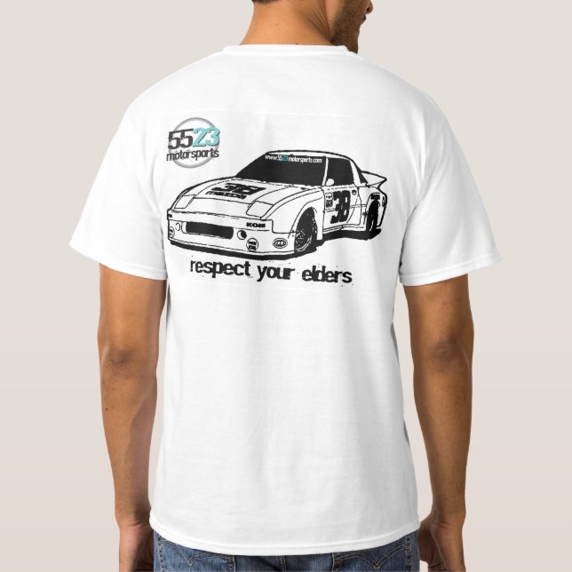 Camiseta Respete sus ancianos - Mazda RX7 (Reverso)
