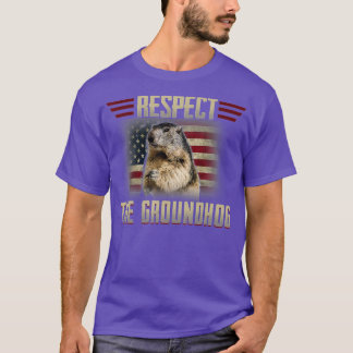 Camiseta Respeto a Groundhog Woodchuck Foto GroundHog Da