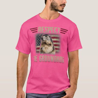 Camiseta Respeto A Groundhog Woodchuck Photo Groundhog Da