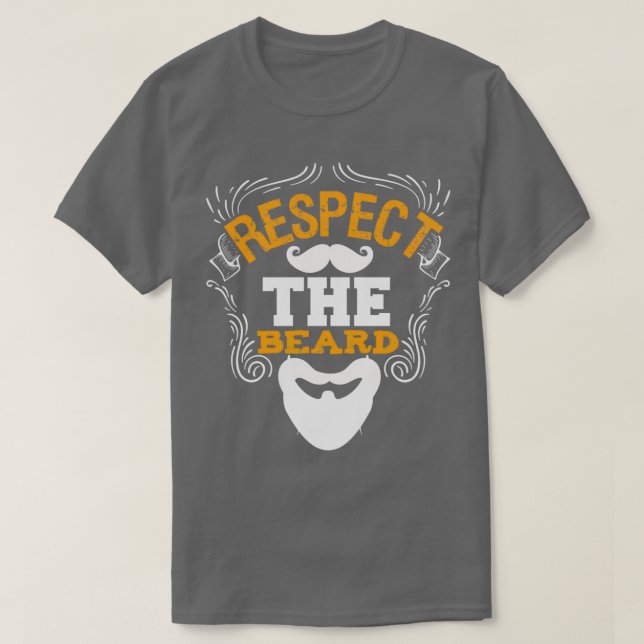 Camiseta Respeto A La Barba Divertida De Barba (Diseño del anverso)
