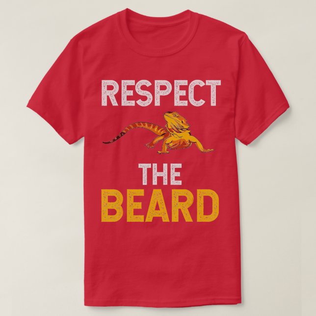 Camiseta Respeto a la barba Graciosa barba Reptile Liz (Diseño del anverso)