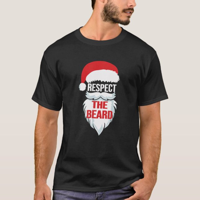 Camiseta Respeto A La Barba Navidades De Santa Claus Regalo (Anverso)