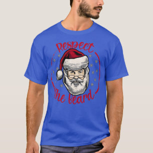 Camiseta Respeto a la barba Santa Claus Navidades graciosos