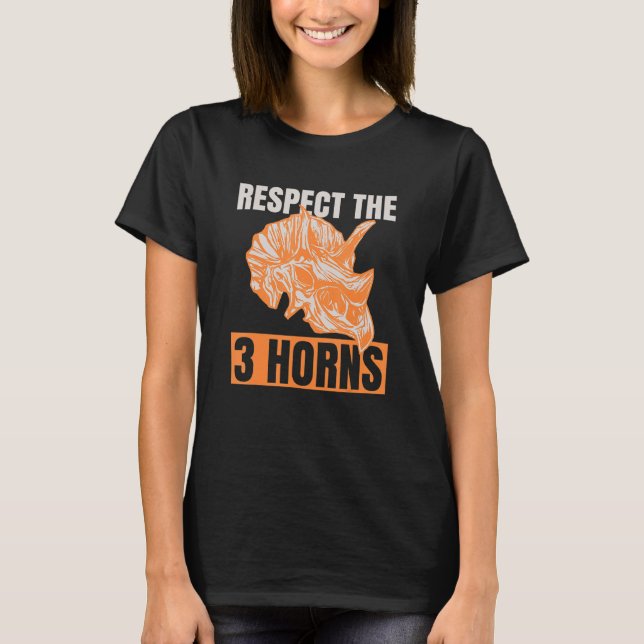 Camiseta Respeto A La Cita De 3 Cuernos Para Un Ventilador  (Anverso)