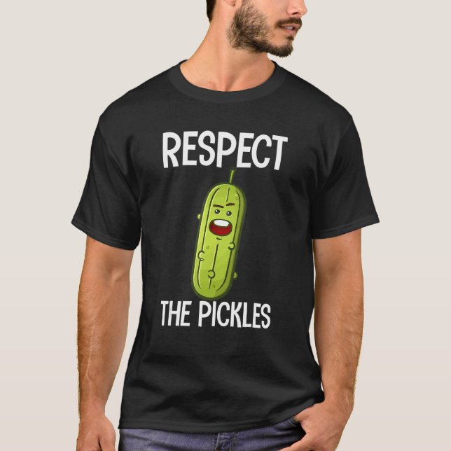 Camiseta Respeto A La Comida Vegan De Pickles Dill Cucumber (Anverso)