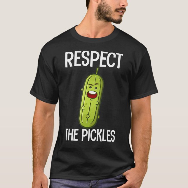 Camiseta Respeto A La Comida Vegan De Pickles Dill Cucumber (Anverso)