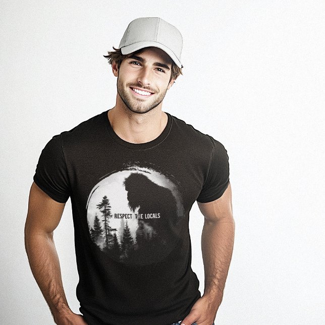 Camiseta Respeto a la naturaleza salvaje (Respect the Locals Bigfoot Nature Wildlife T-Shirt)