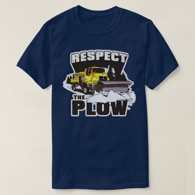 Camiseta Respeto A Los Camioneros De La Placa De Nieve (Diseño del anverso)