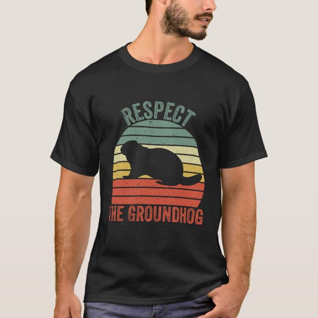 Camiseta Respeto a los Groundhog - Día de la Marmota (Anverso)