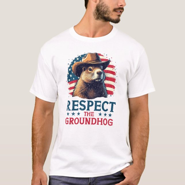 Camiseta Respeto a los Groundhog - Voces De Cowboy (Anverso)