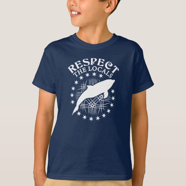 Camiseta Respeto a los lugareños - Cita de Delphin Lover (Anverso)