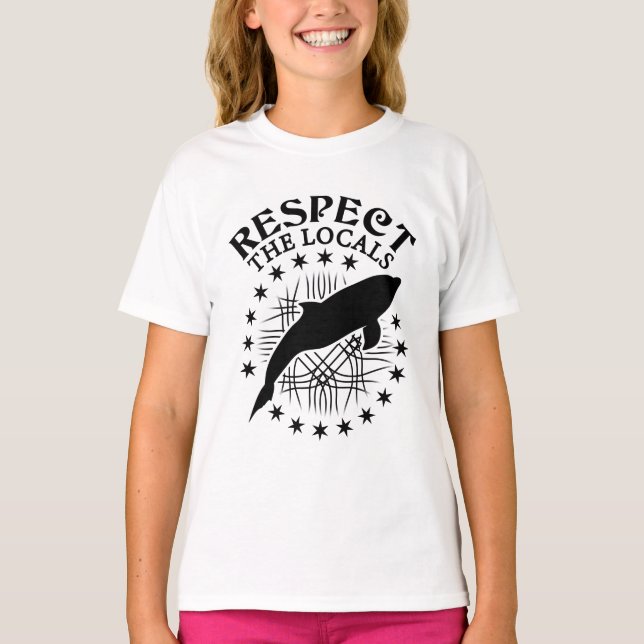Camiseta Respeto a los lugareños - Cita de Delphin Lover (Anverso)