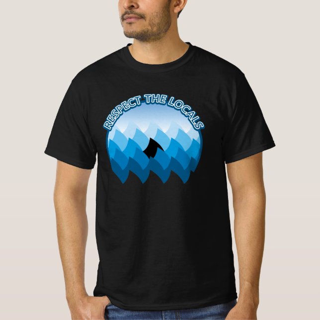 Camiseta Respeto a los lugareños - Conciencia del tiburón (Anverso)