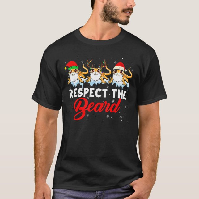 Camiseta Respeto A Los Navidades De La Barba Luz De Santa B (Anverso)