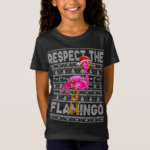 Camiseta Respeto A Los Navidades Flamingo Flamingos Rosados