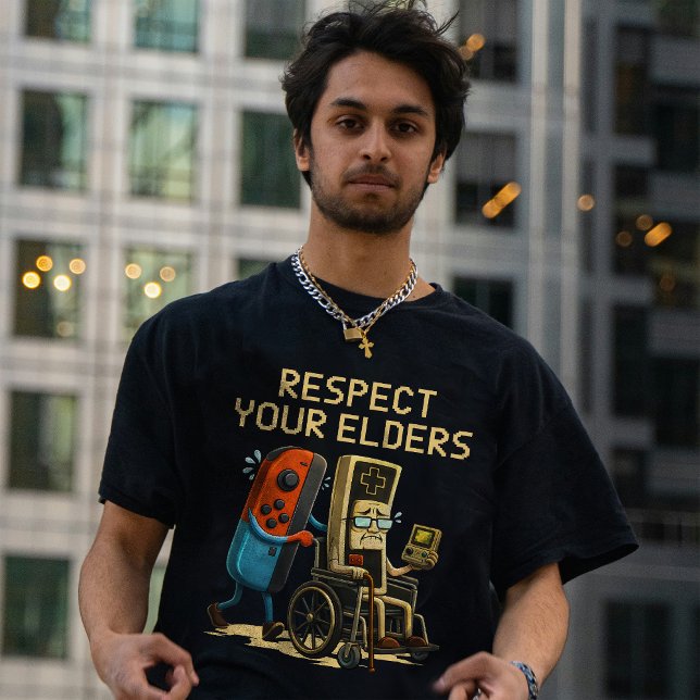 Camiseta Respeto a tus mayores Control de juego retro diver (Subido por el creador)