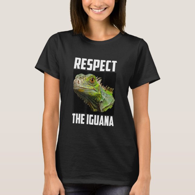 Camiseta Respeto Al Animal De Iguana Photo Reptile Lizard N (Anverso)