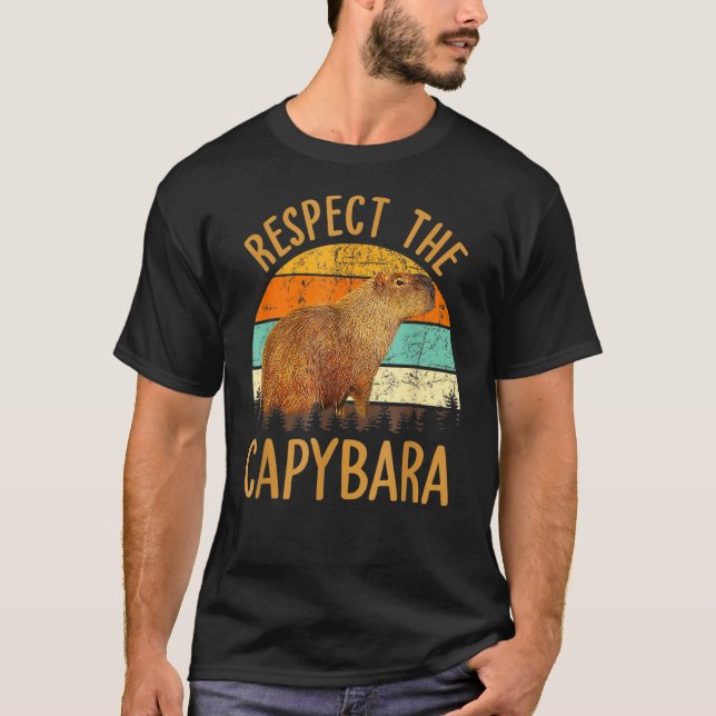 Camiseta Respeto Al Capibara Animal Gracioso Capibara Amant (Anverso)