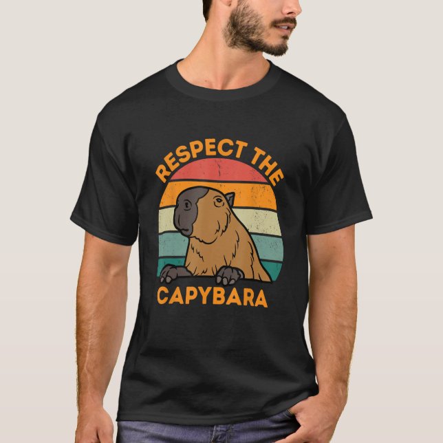 Camiseta Respeto Al Capibara Animal Gracioso Rodent Capybar (Anverso)
