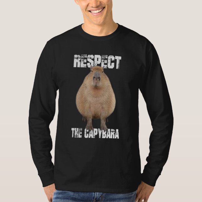 Camiseta Respeto Al Capibara Animal Lover Curioso Capibara (Anverso)