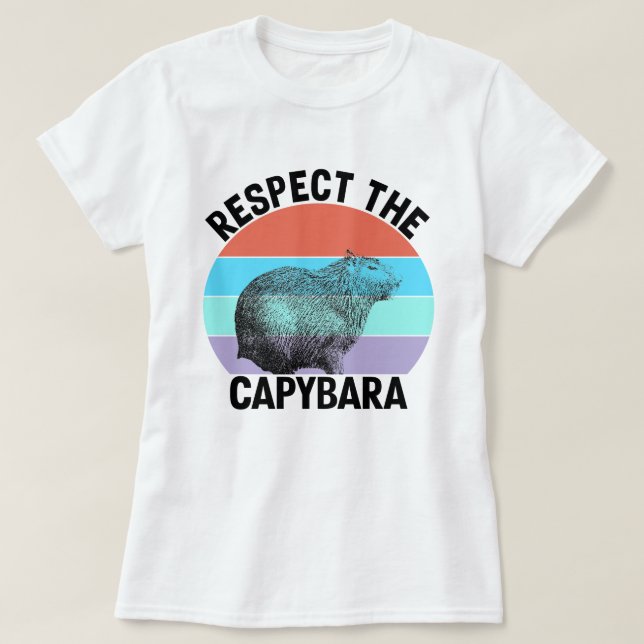 Camiseta Respeto Al Capibara, El Divertido Rodent Capibara (Diseño del anverso)