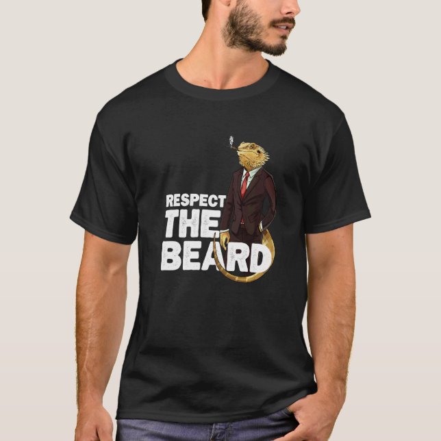 Camiseta Respeto al dragón barbudo de barba (Anverso)
