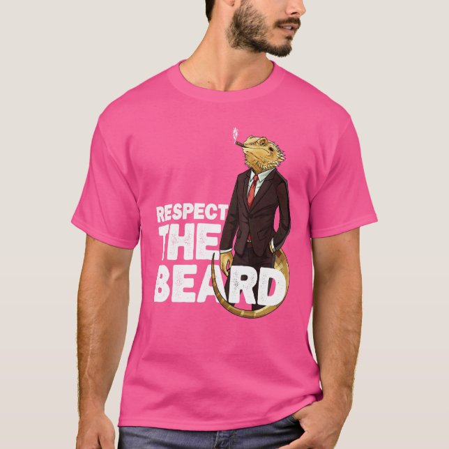 Camiseta Respeto al dragón barbudo de barba (Anverso)