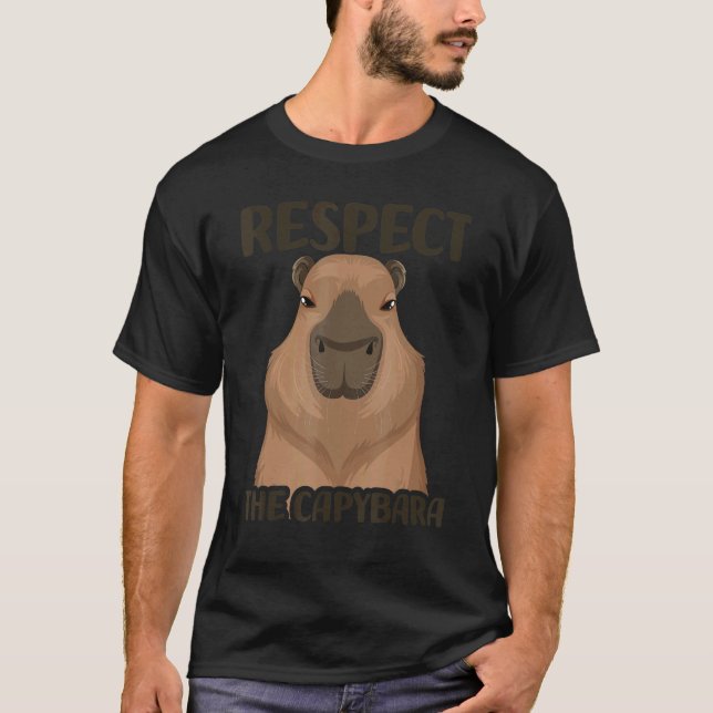 Camiseta Respeto Al Mascota De Capibara Meme Nutria Brown P (Anverso)