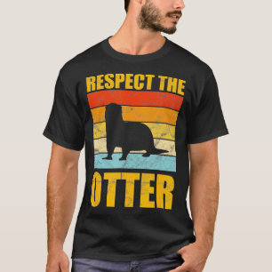 Camiseta Respeto al Otter Vintage Sunset Cute Womens River