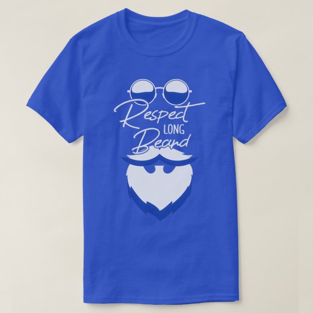 Camiseta Respeto Cita de barba larga Diseño Mejor regalo pa (Diseño del anverso)