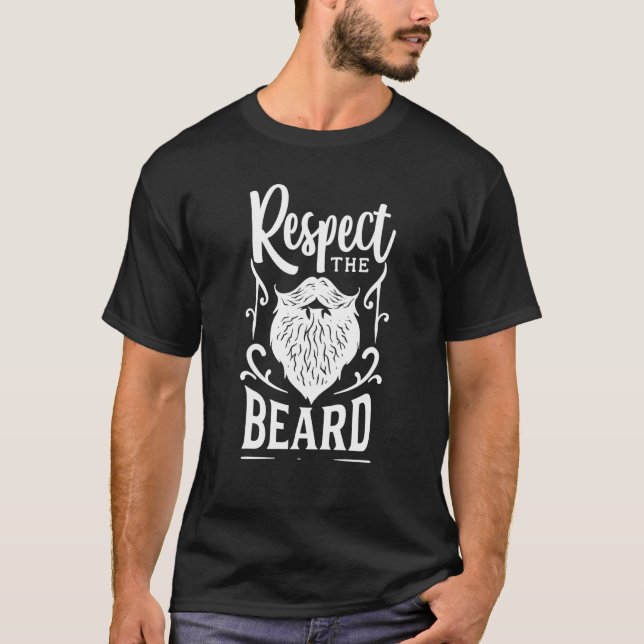 Camiseta Respeto De La Barba Graciosa Hipster Cocin Del Pel (Anverso)