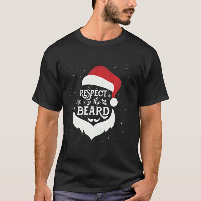 Camiseta Respeto De La Barba Navidades De Santa Claus Paj (Anverso)