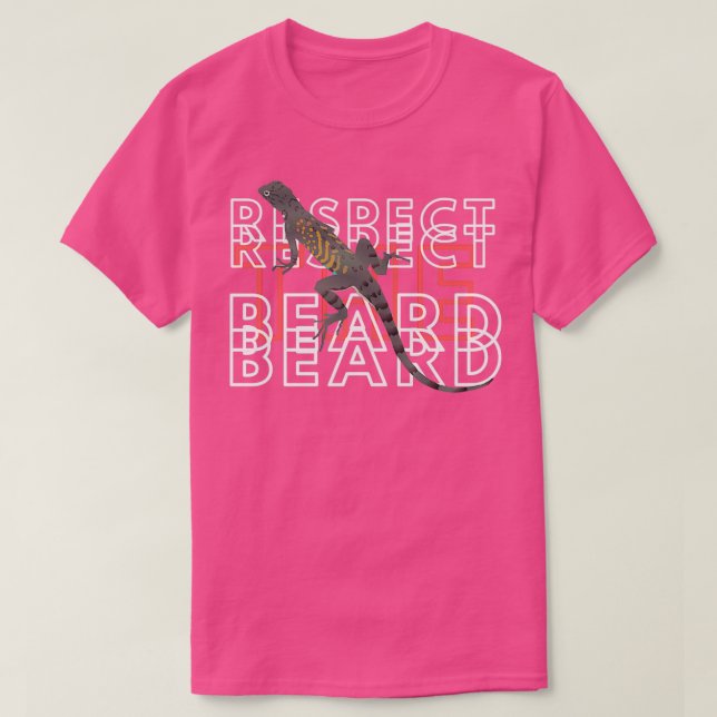 Camiseta Respeto De La Barba Reptile Lizard Classic TShirt (Diseño del anverso)