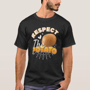 Camiseta Respeto De La Pun De Patatas Con Raíz De Papa