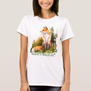 Camiseta Respeto de la vida salvaje Red Fox T-Shirt