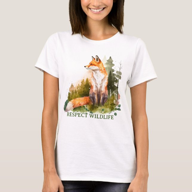 Camiseta Respeto de la vida salvaje Red Fox T-Shirt (Anverso)