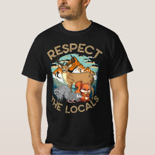 Camiseta Respeto Deer Racoon Possum Squirrel Vida silvestre