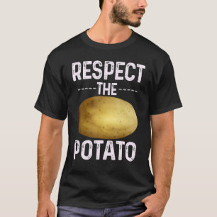 Camiseta Respeto Del Vegetán De Patatas Con Raíz De Papa