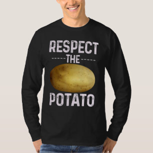 Camiseta Respeto Del Vegetán De Patatas Con Raíz De Papa