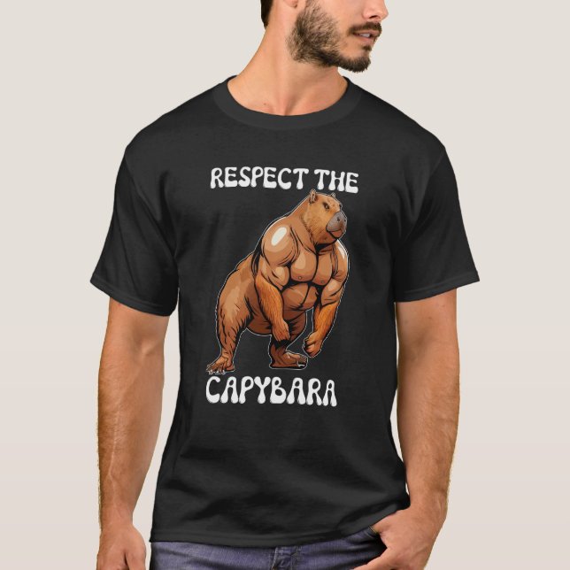 Camiseta Respeto El Capybara Fitness Bodybuilder (Anverso)