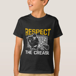 Camiseta Respeto El Crease Gracioso Lacrosse Player Goalie